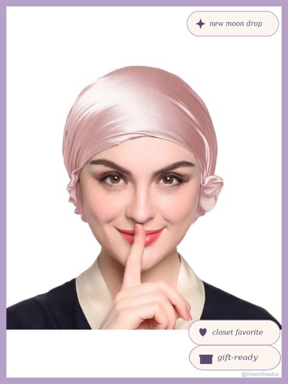 100% Mulberry Silk Sleep Cap Bonnet for Curly Hair Adjustable